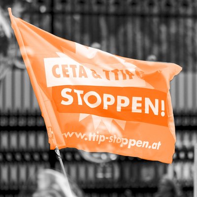Fahne CETA Stoppen